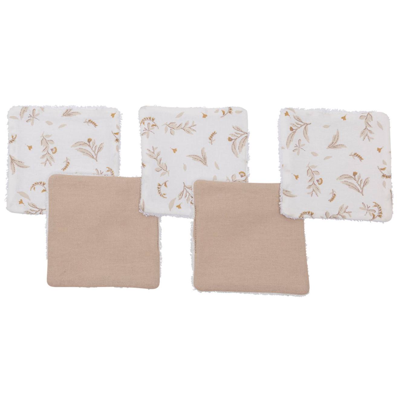 Lot De 5 Lingettes Lavables Biscuit Beige, Écru (Bb&Co) - Image 2