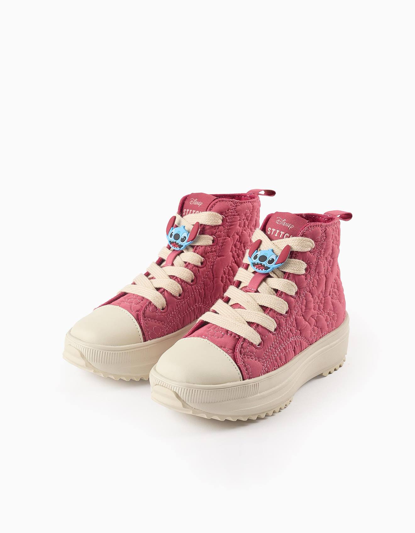 Baskets Montantes Matelassées Lilo Et Stitch Rose Foncé