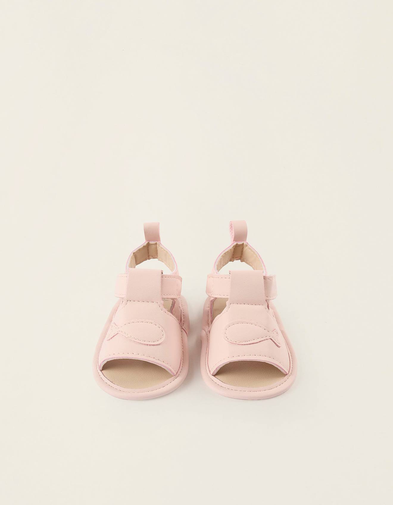 Sandales Avec Poisson En Relief Rose Clair