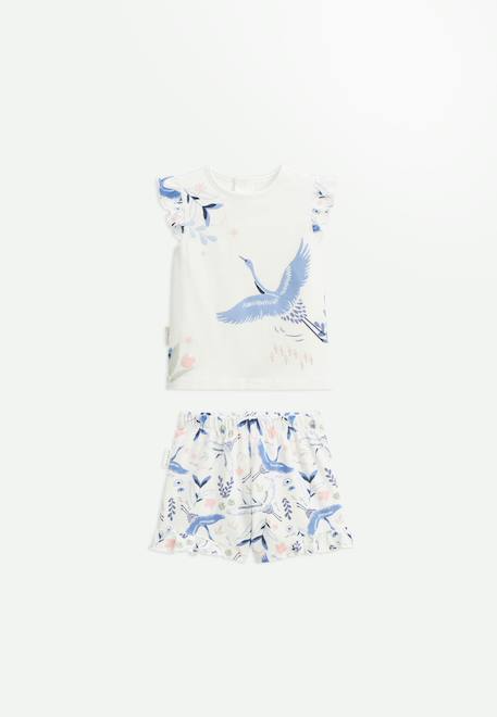 Pyjama bébé 2 pièces manches courtes tiana Bleu 1 - vertbaudet enfant 