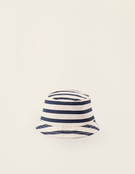 Bébé-Accessoires-Chapeau-Chapeau en sergé à rayures avec bandes latérales