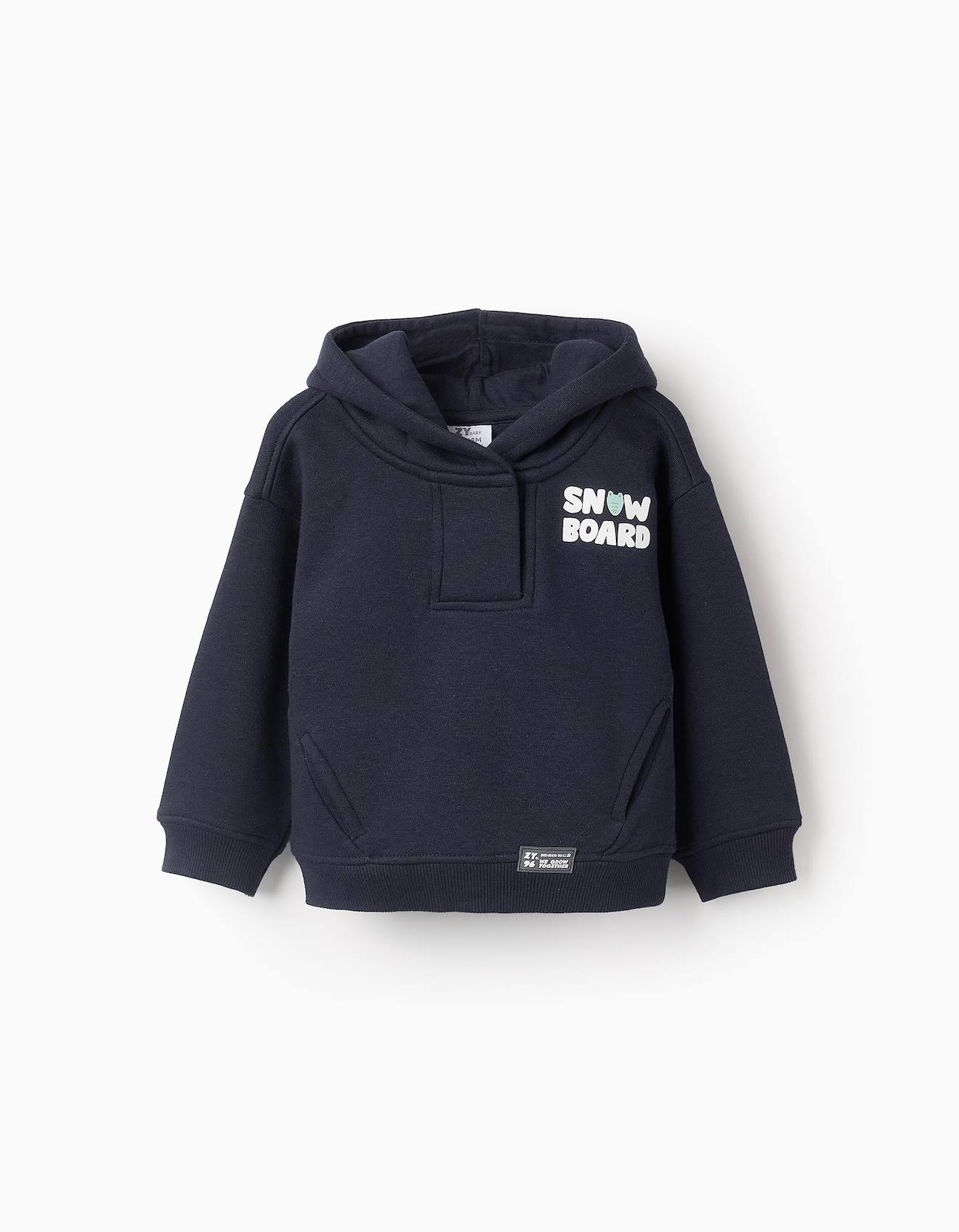 Sweat Gratté Avec Capuche Bleu Foncé