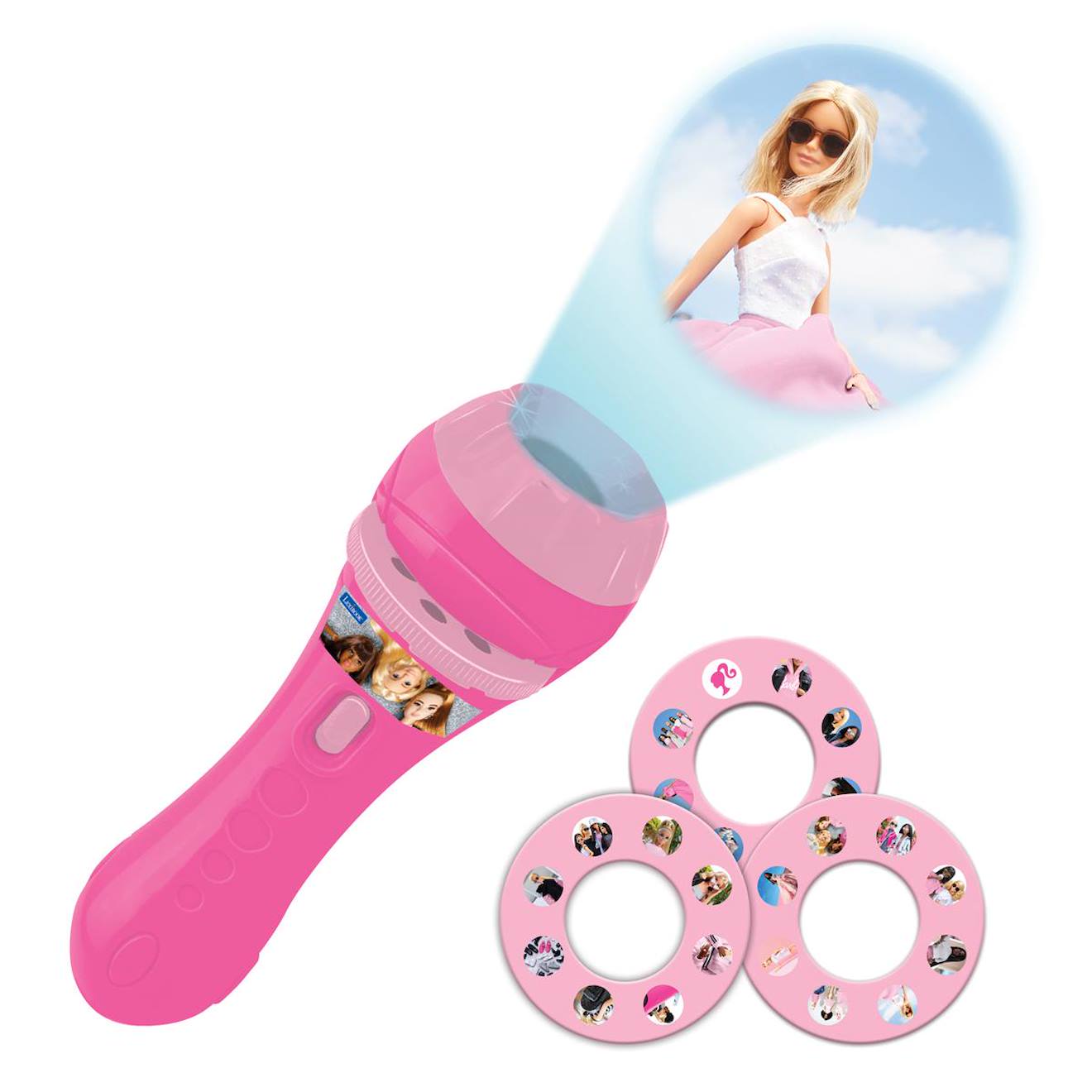 Projecteur À Histoires Et Lampe Torche Barbie Rose