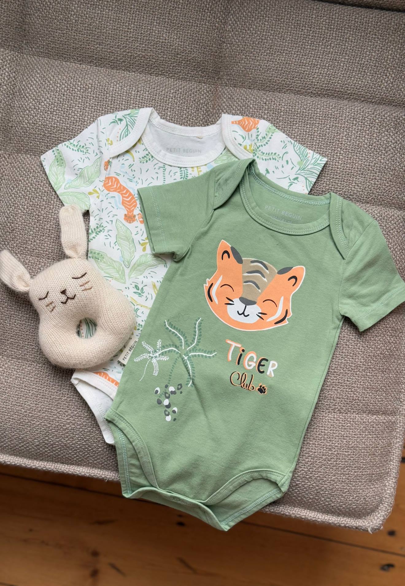 Lot De 2 Bodies Bébé Manches Courtes Kanha Vert