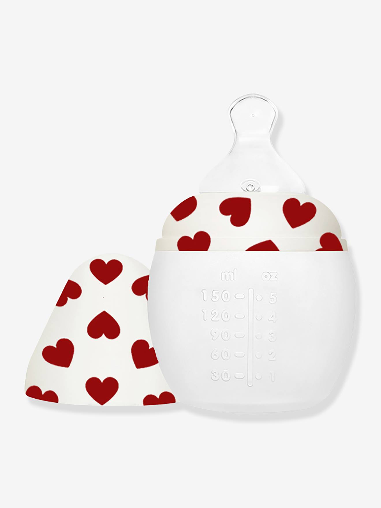 Biberon BibRond 150 ml ELHEE blanc imprimé