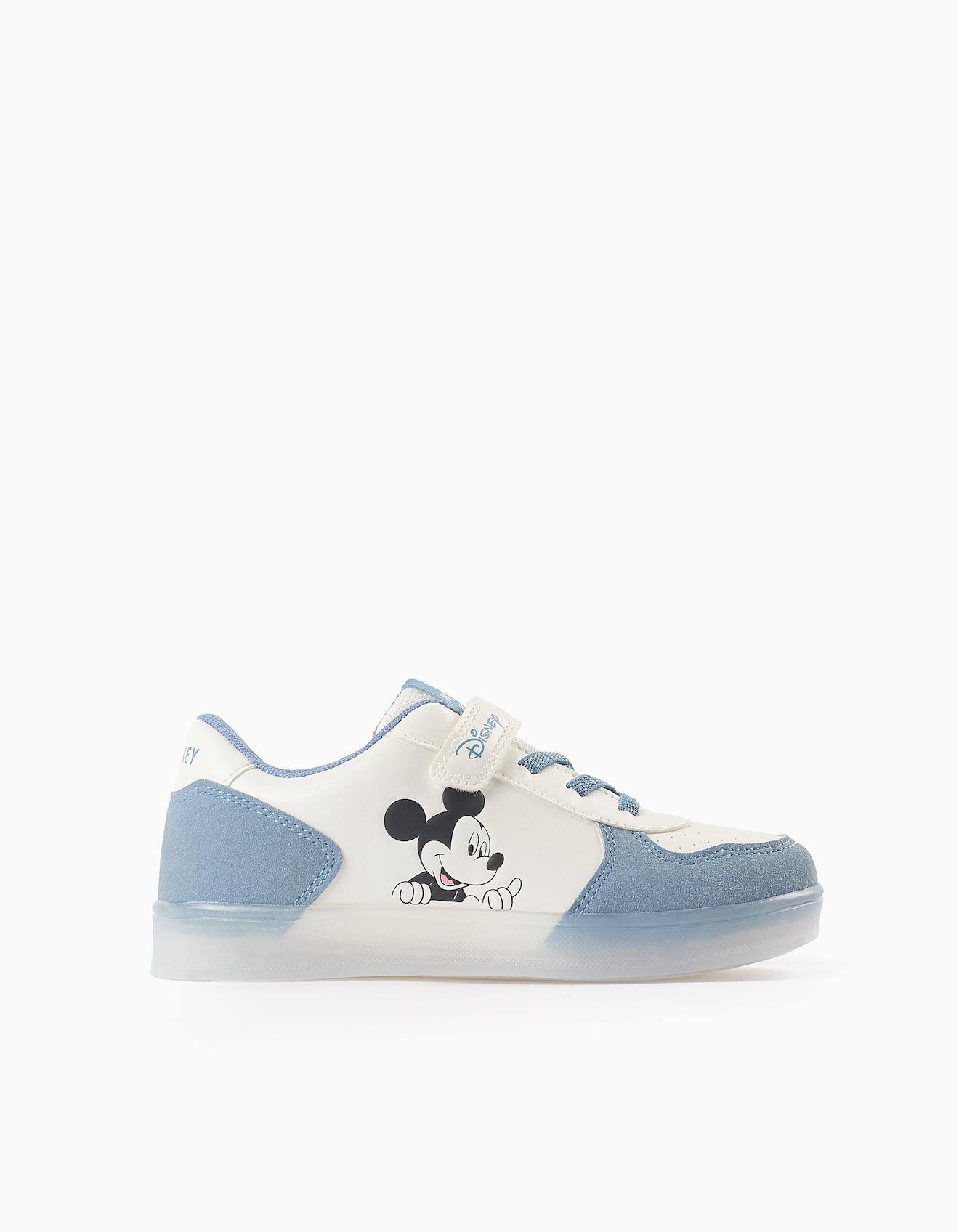 Baskets Lumineuses Mickey Bleu