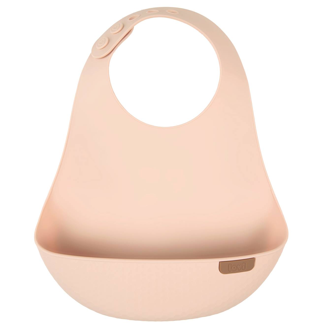 Bavoir Récupérateur En Silicone Difax Lovi Beige