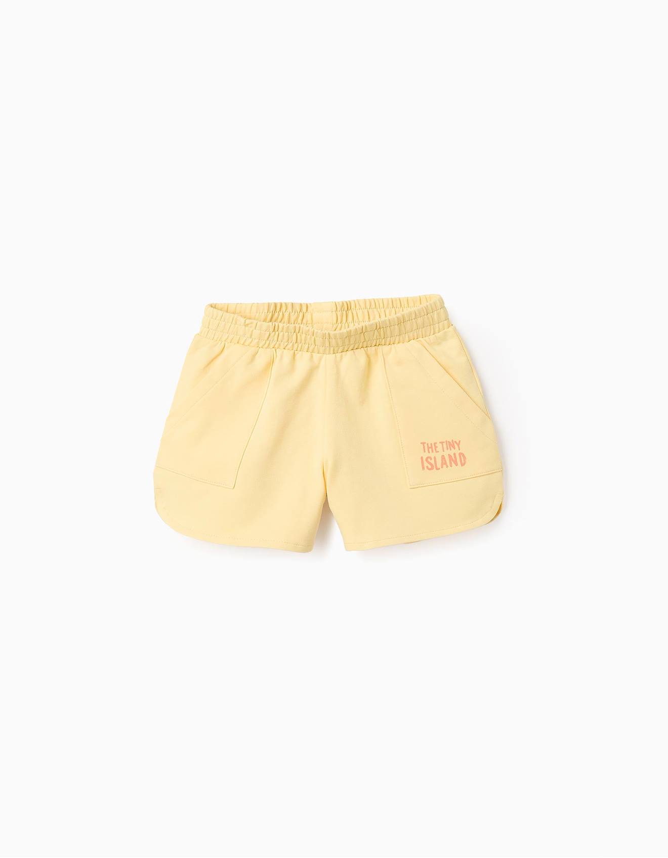 Short En Coton Jaune Clair