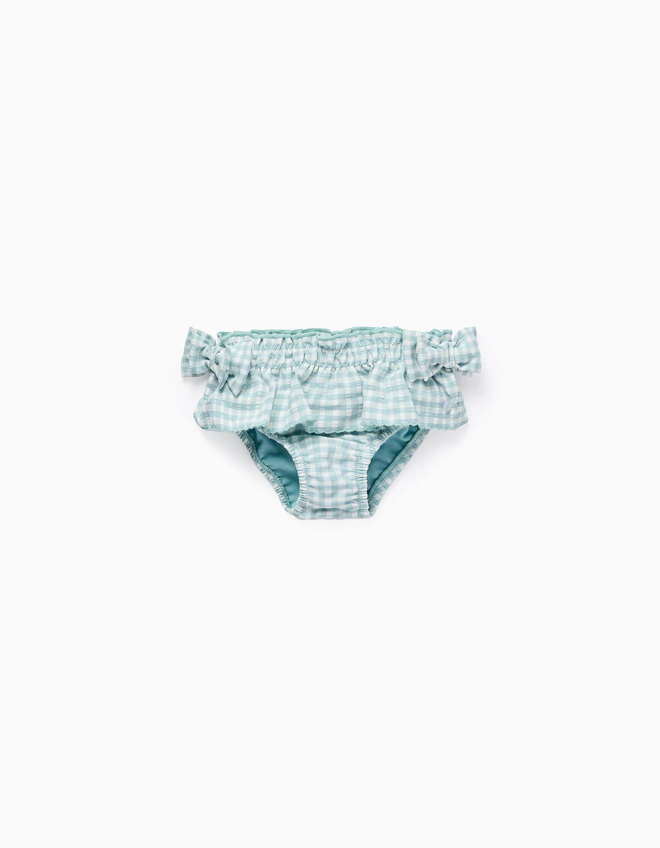 Bas De Bikini Vichy Avec Volants Brothers & Sisters Bleu Clair