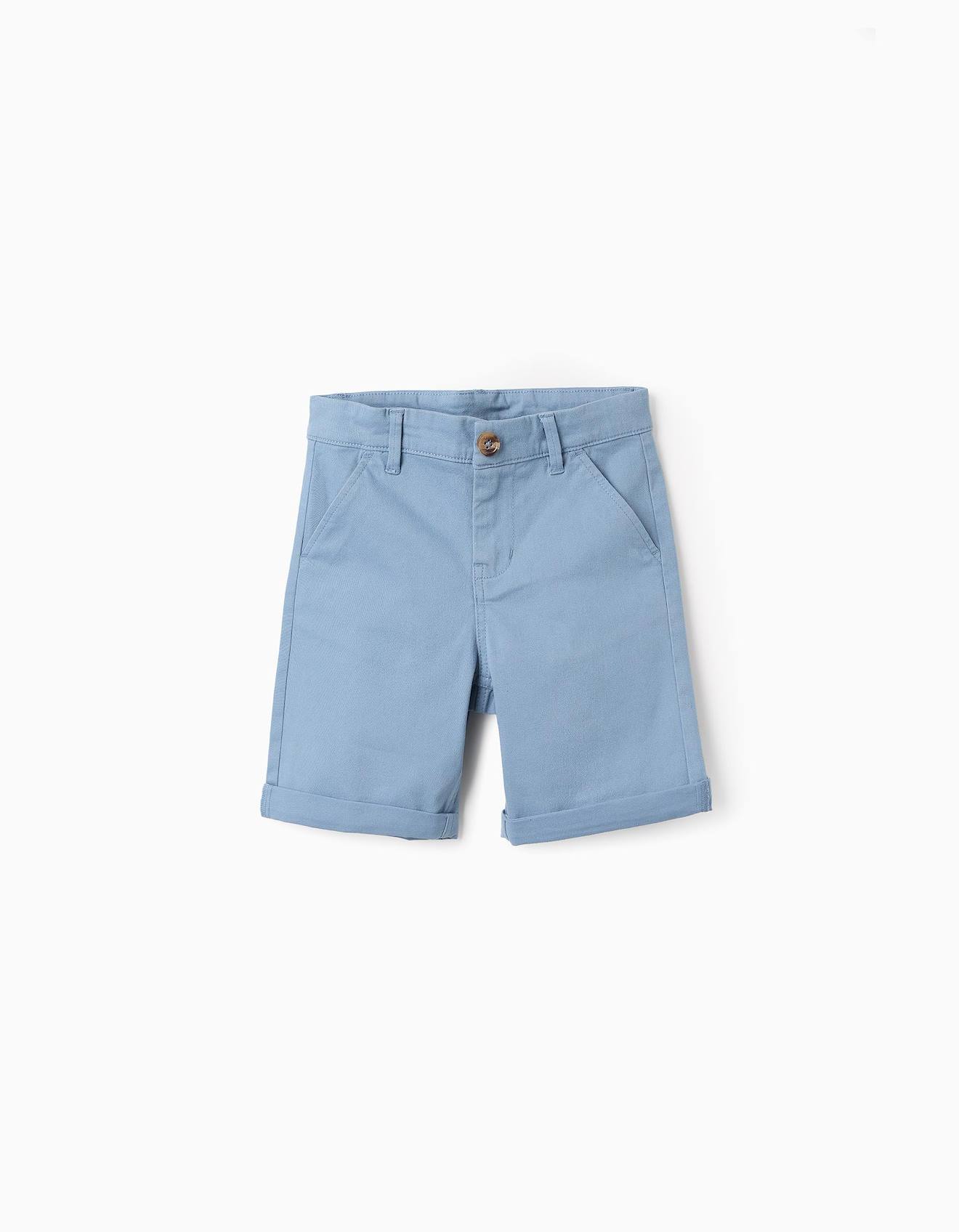 Short Chino En Sergé Bleu