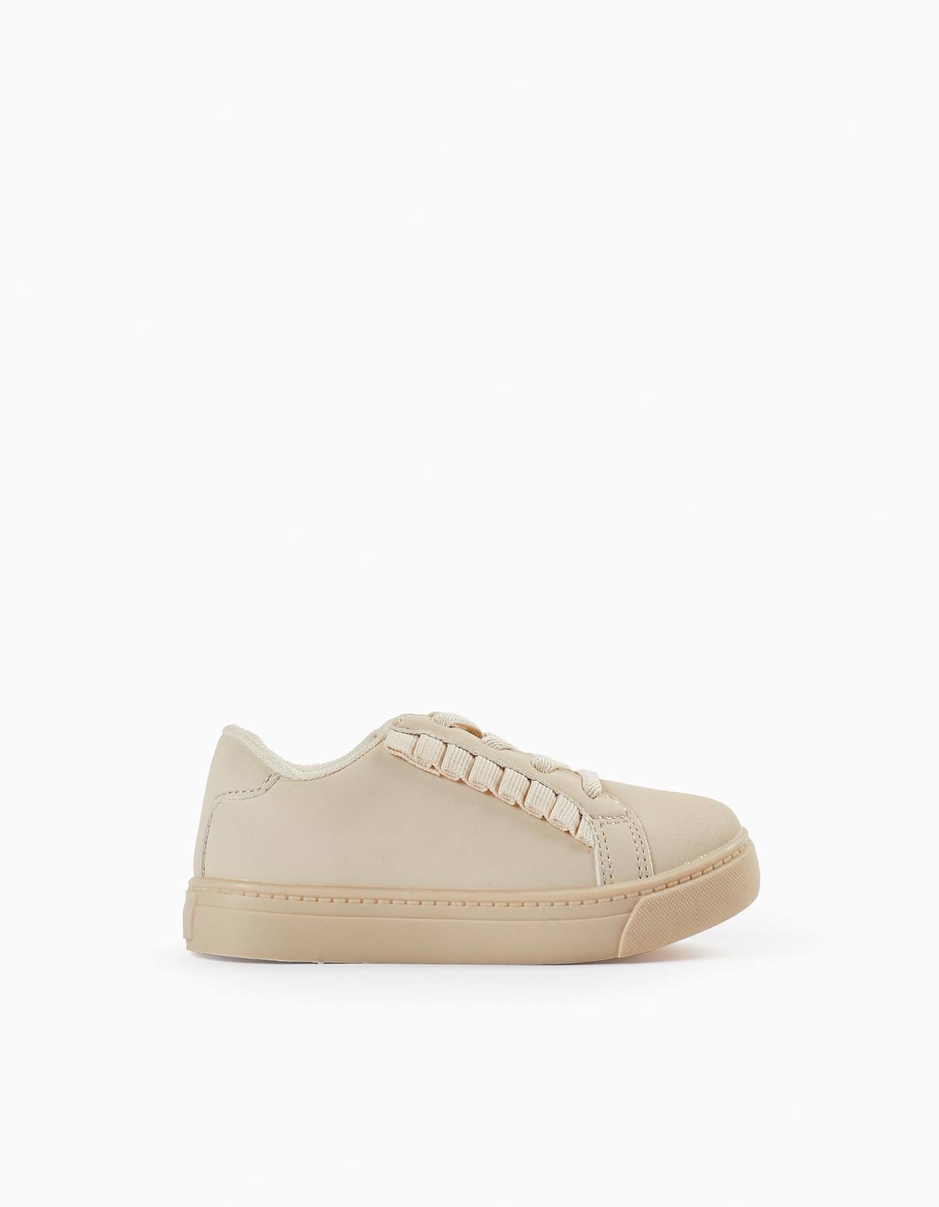 Baskets Avec Volants Beige Clair