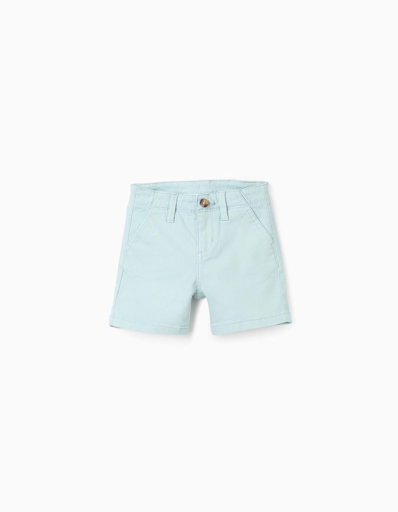 Short Chino En Sergé Bleu Clair
