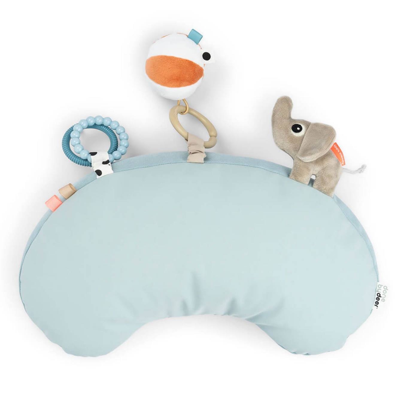 Coussin D'éveil Tummy Time Tiny Farm Vert Bleu (Done by deer) - Couverture