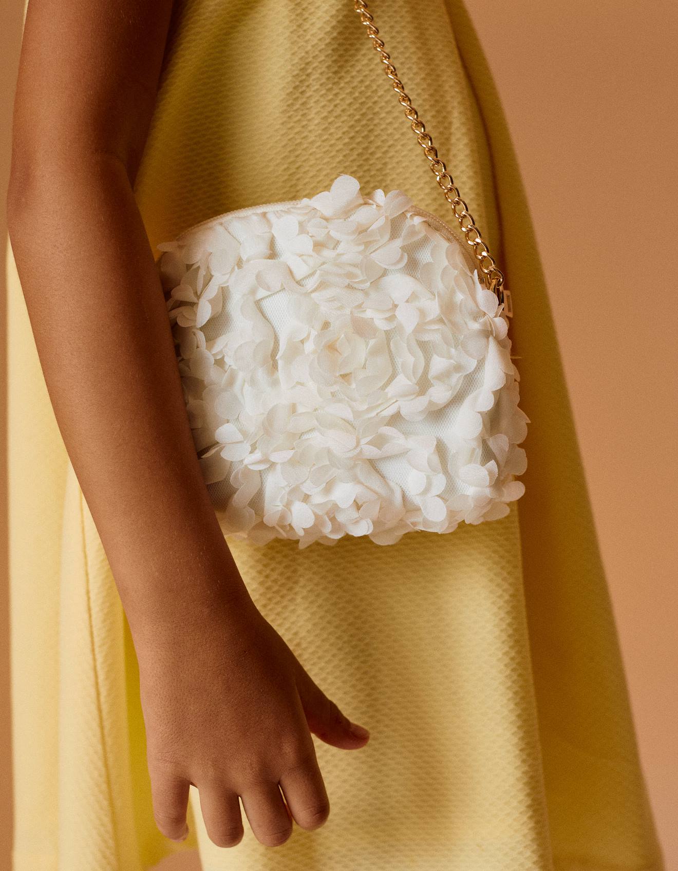 Sac Bandoulière Avec Effet De Fleurs Blanc