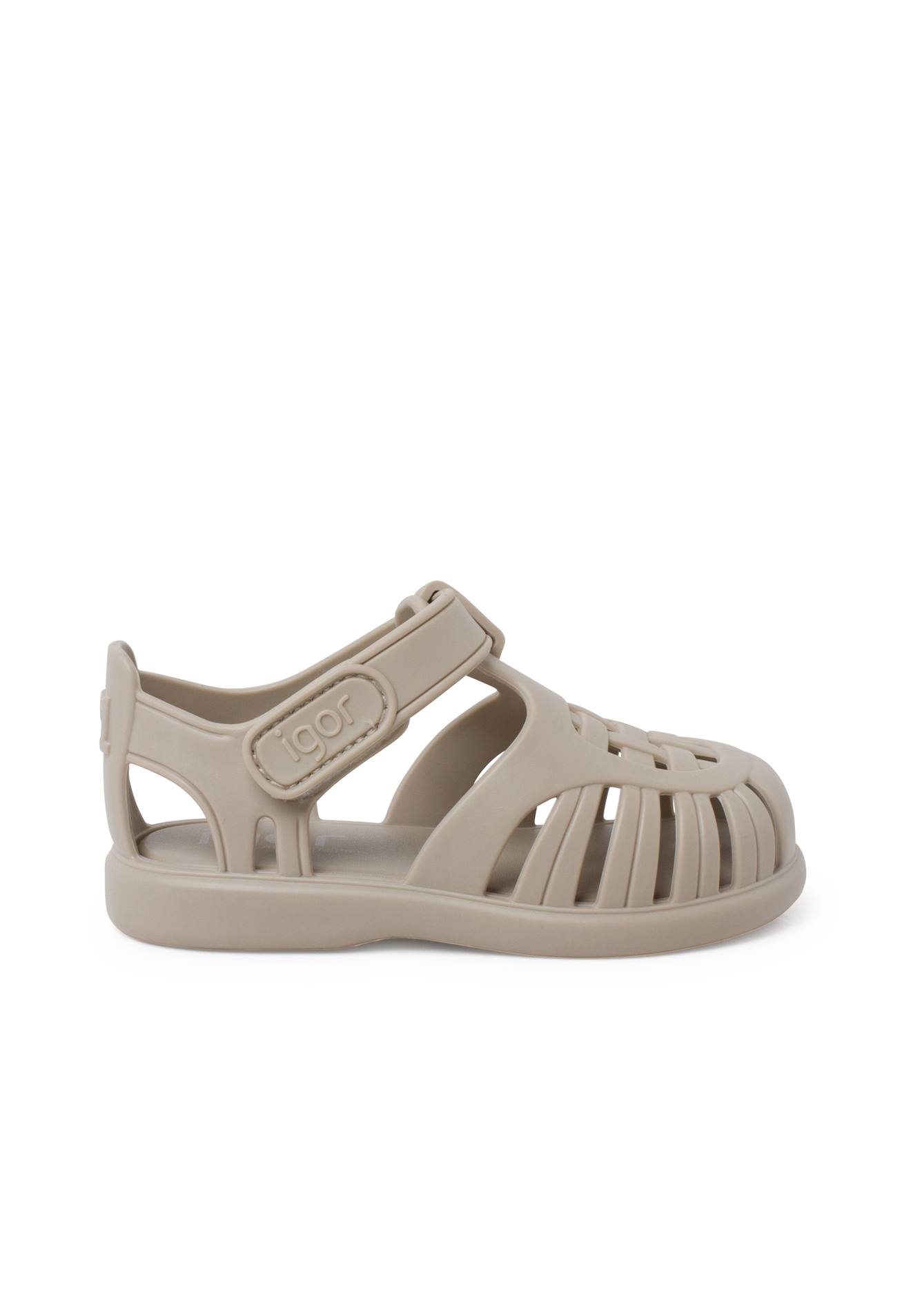 Sandales Plastique À Fermeture Scratch Tobby Solid Sable