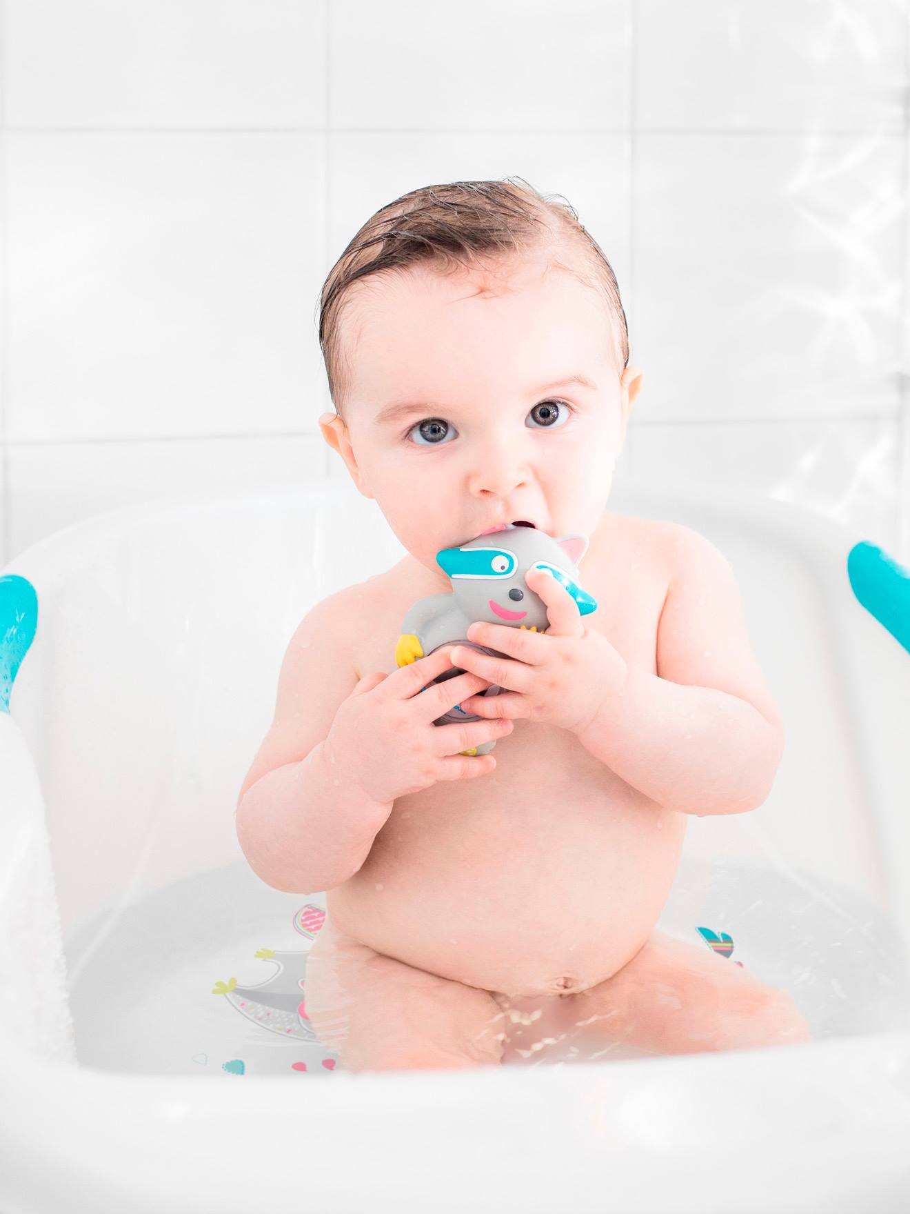 Thermomètre de bain et d'ambiance Raton gris