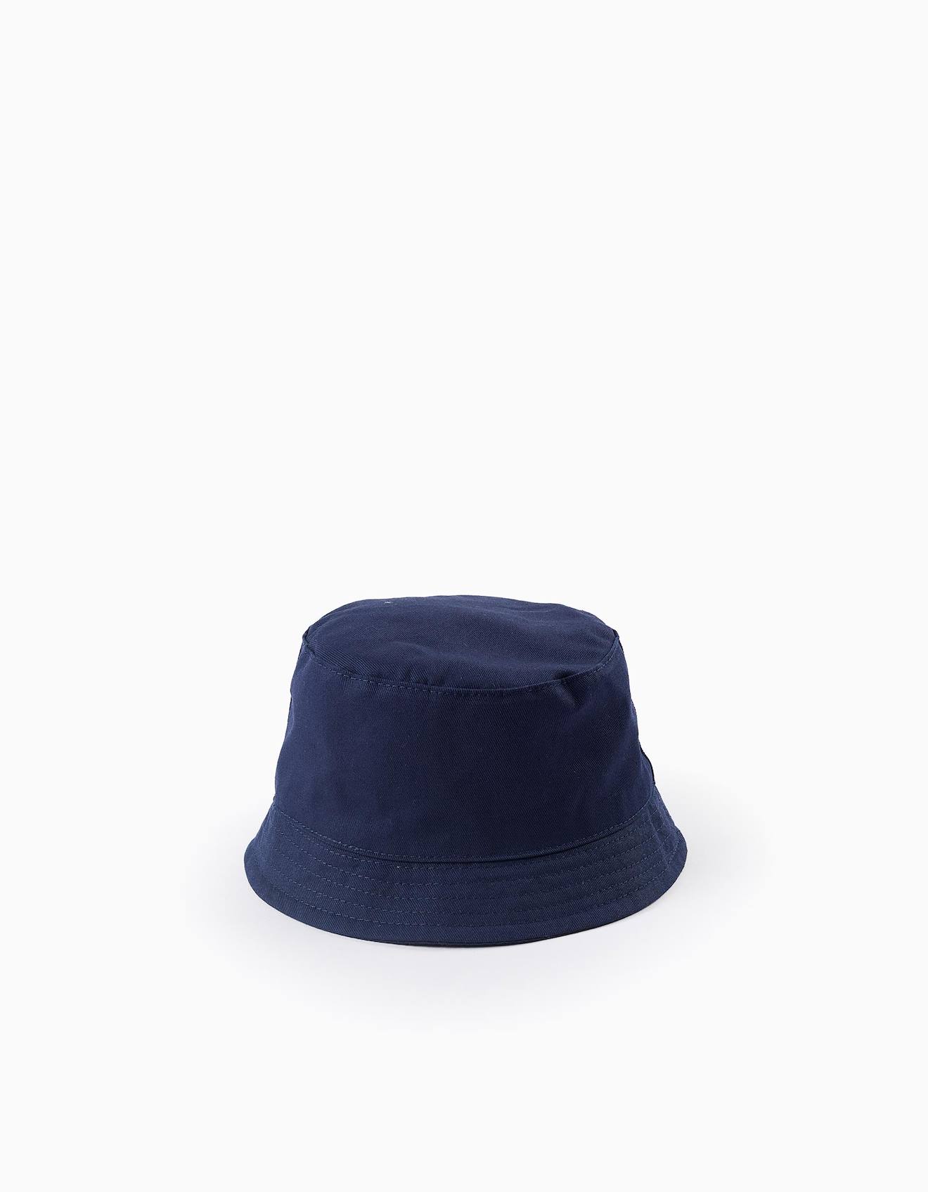 Chapeau En Sergé Avec Attache Bleu Foncé