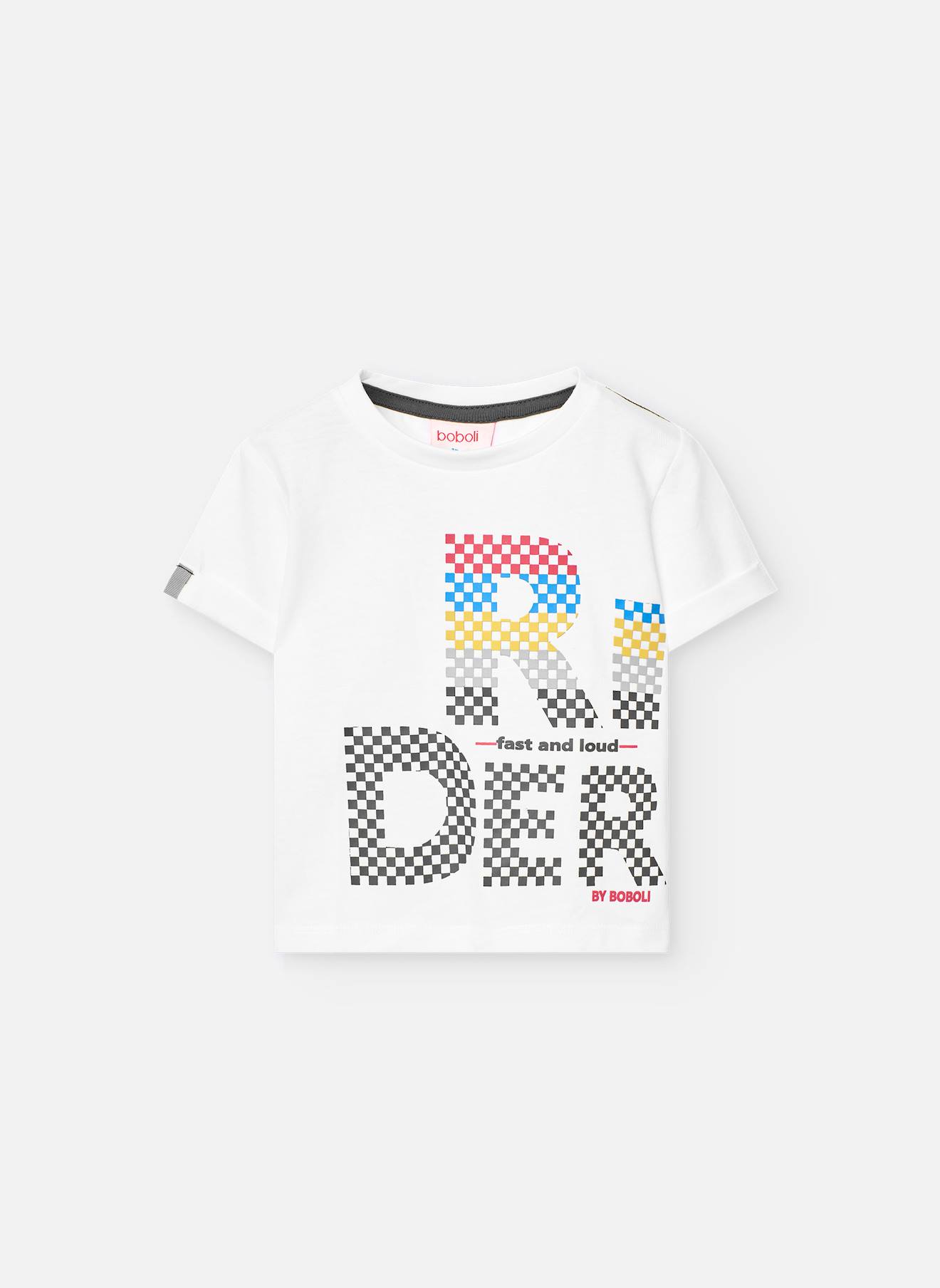 T-shirt À Manches Courtes Avec Col Rond Blanc