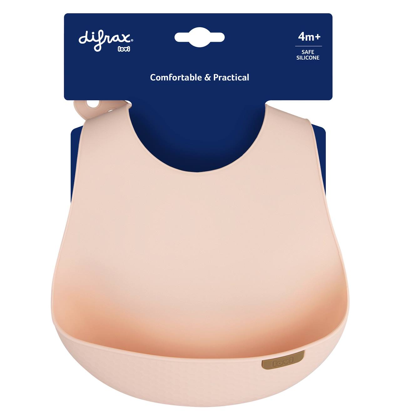 Bavoir Récupérateur En Silicone Difax Lovi Beige (Difrax) - Image 2