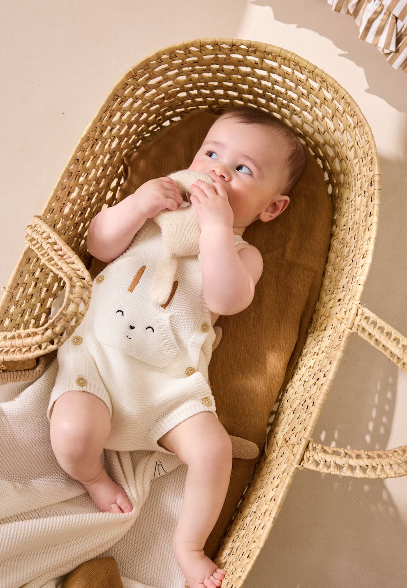Salopette Bébé En Tricot Hello Baby Ecru