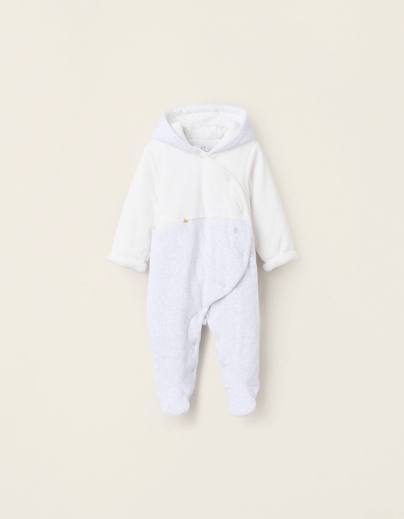 Combi-pilote En Velours Blanc