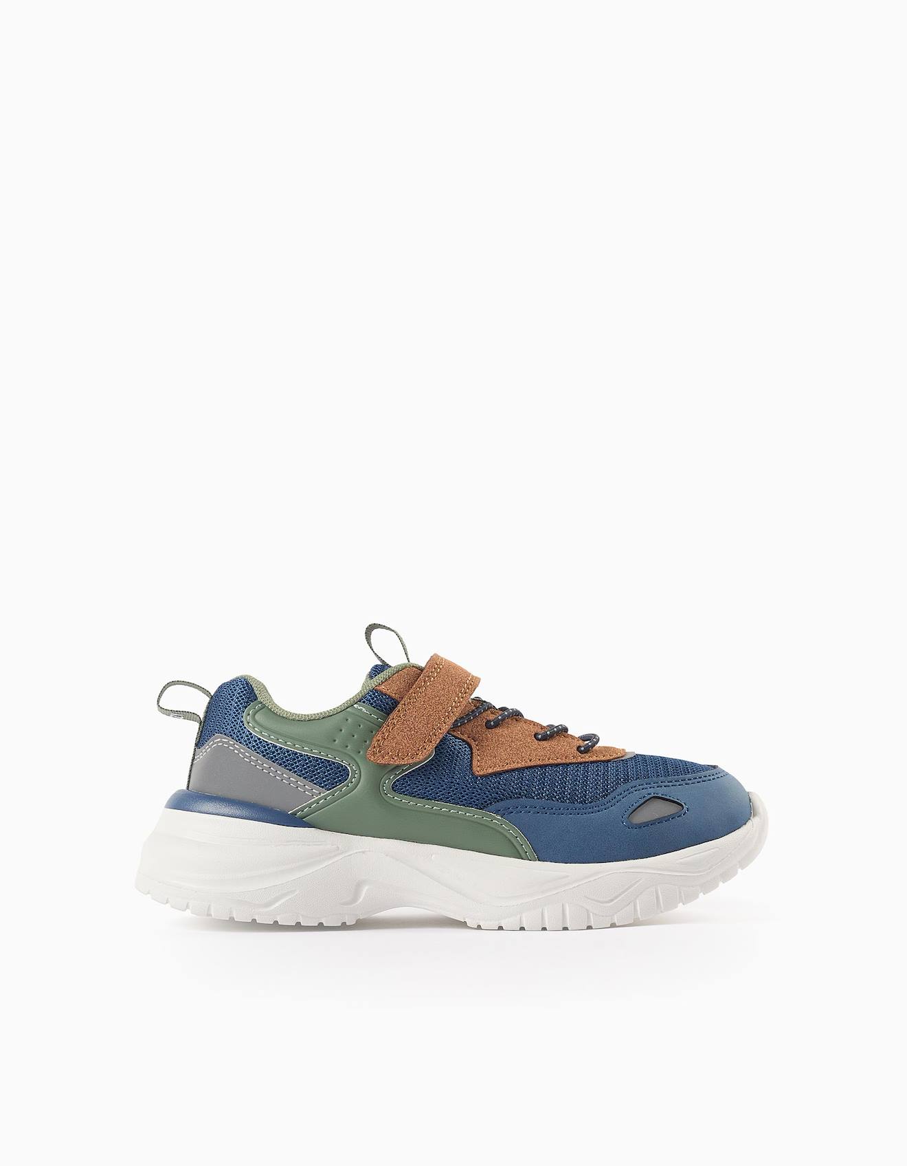 Baskets Bi Matière Vert