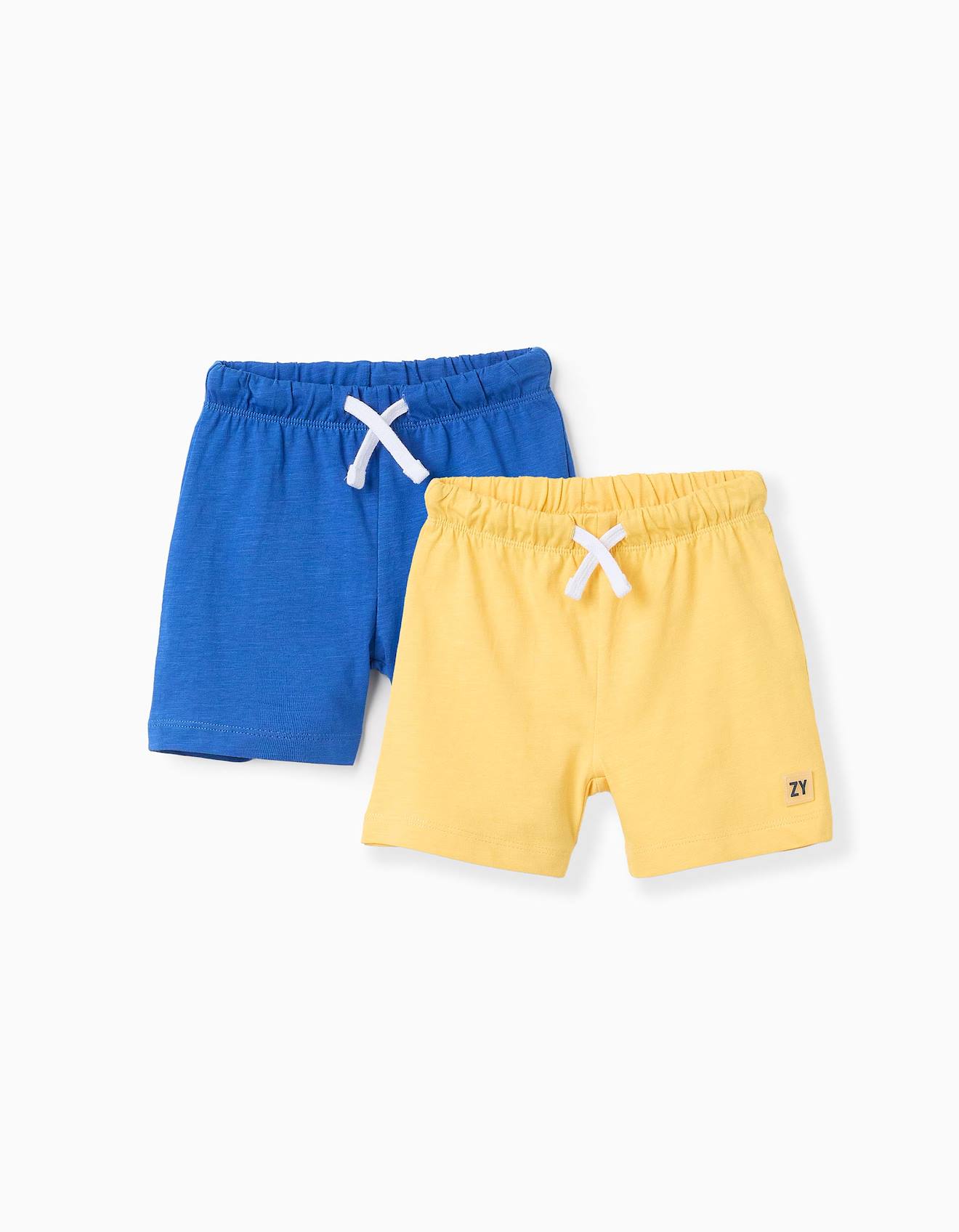 Pack 2 Shorts En Jersey De Coton Jaune