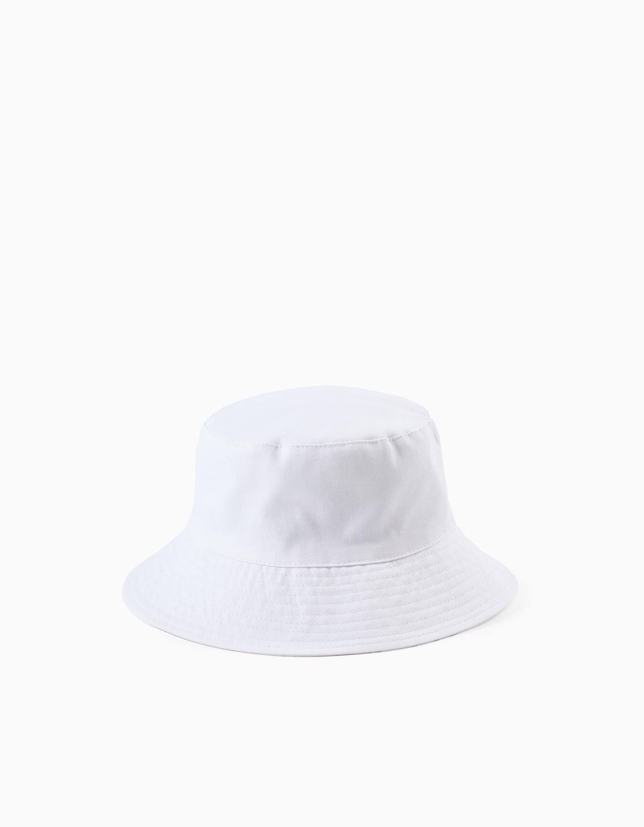 Chapeau En Sergé Avec Nœud Blanc