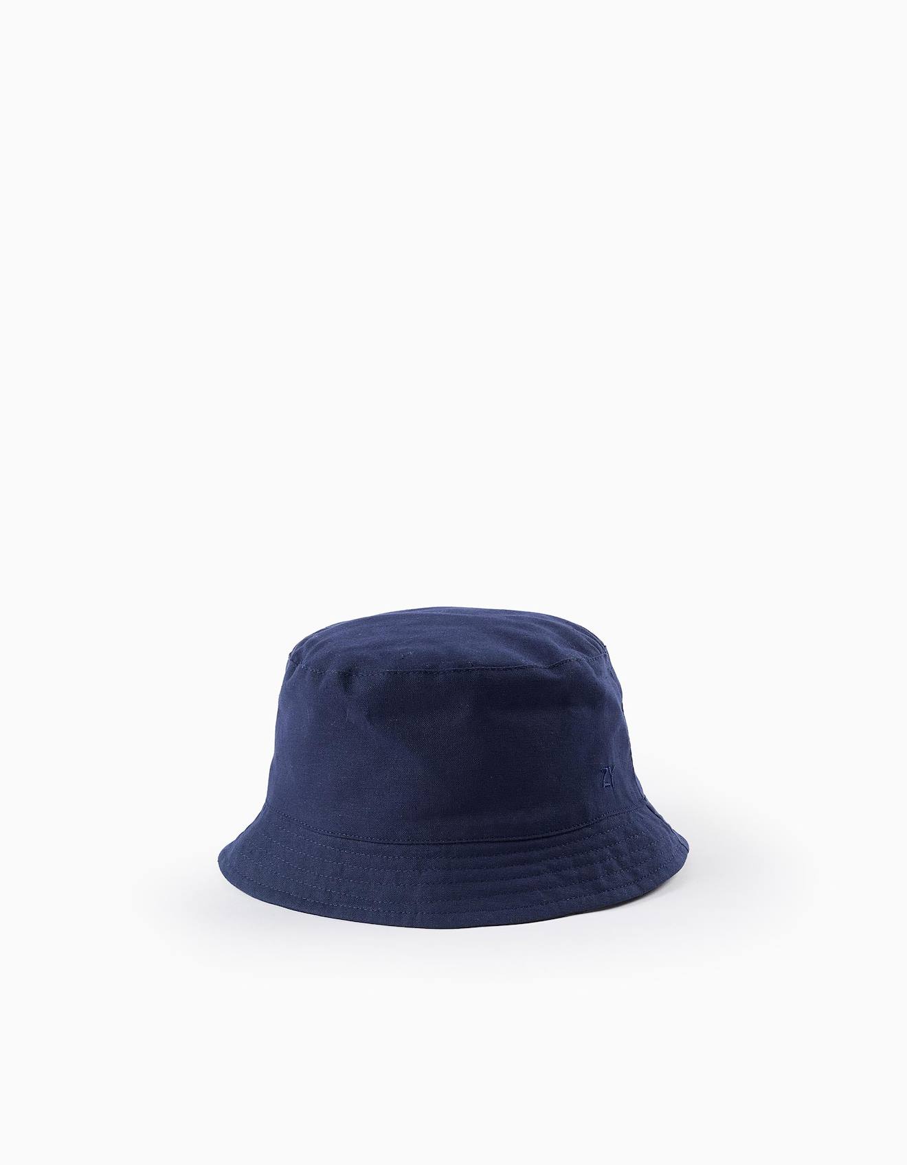 Chapeau Avec Lin Bleu Foncé
