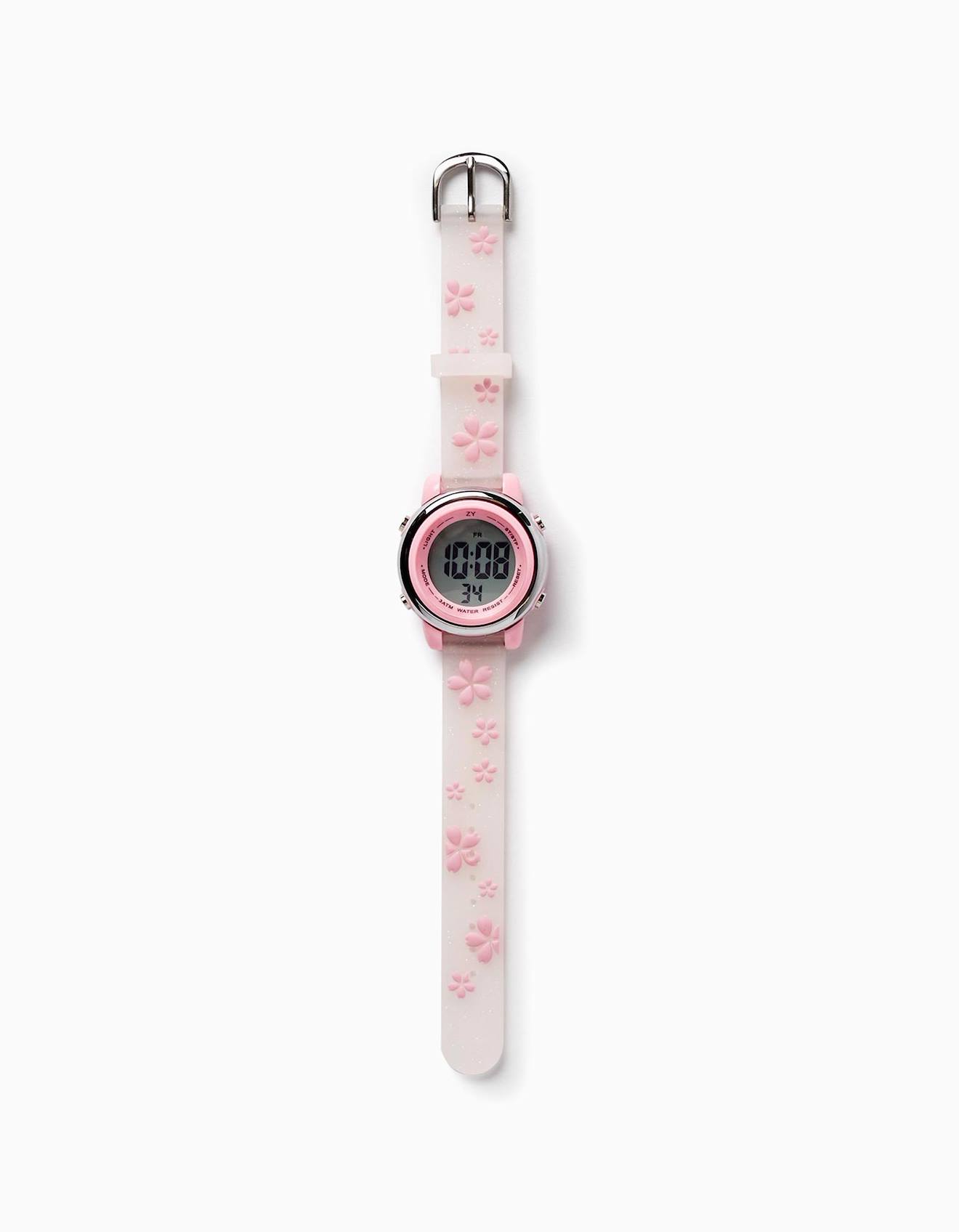 Montre Digitale Rose Clair