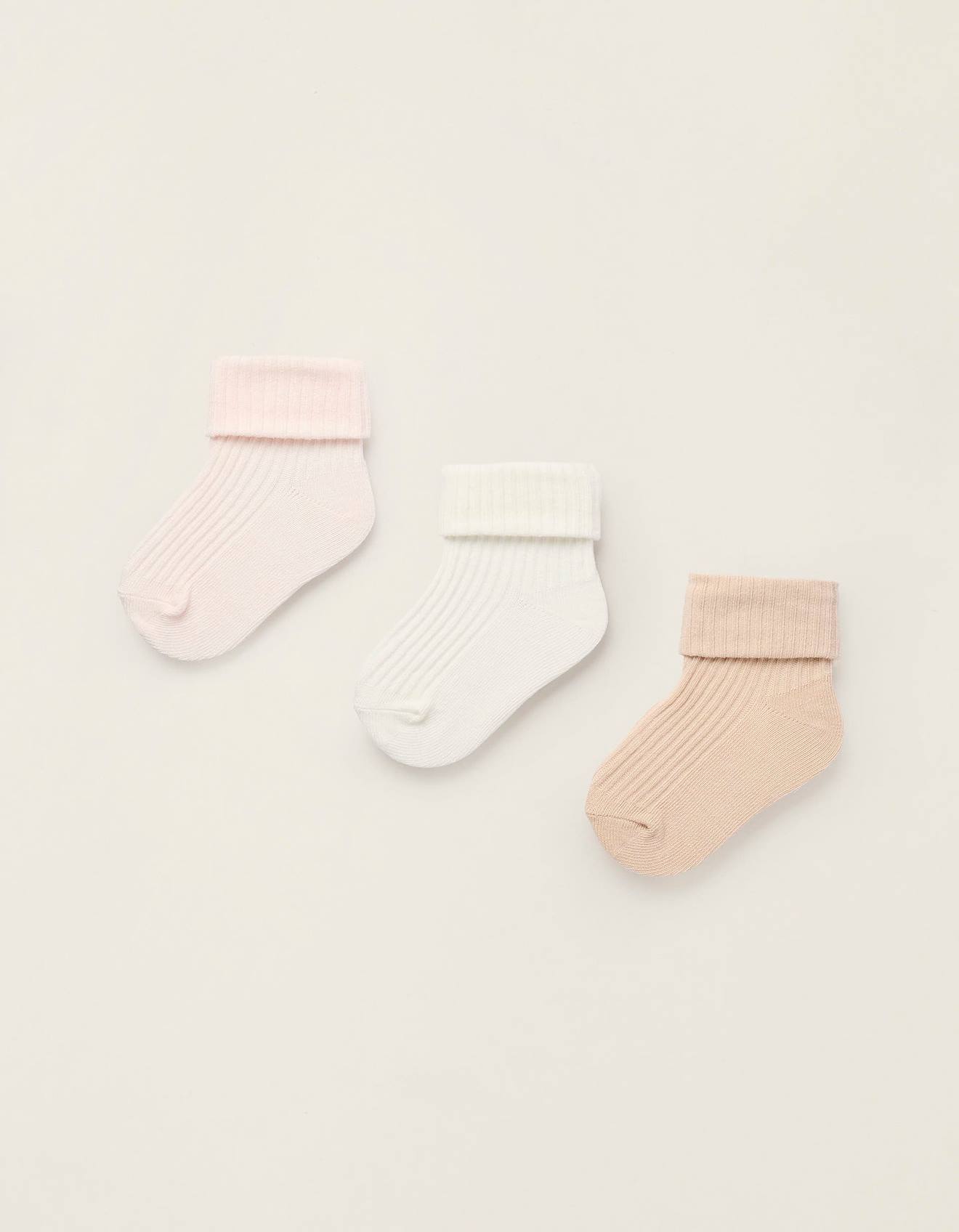 Pack 3 Paires De Chaussettes Côtelées Rose