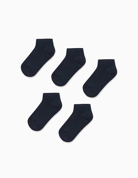 Garçon-Pack 5 paires de socquettes unies