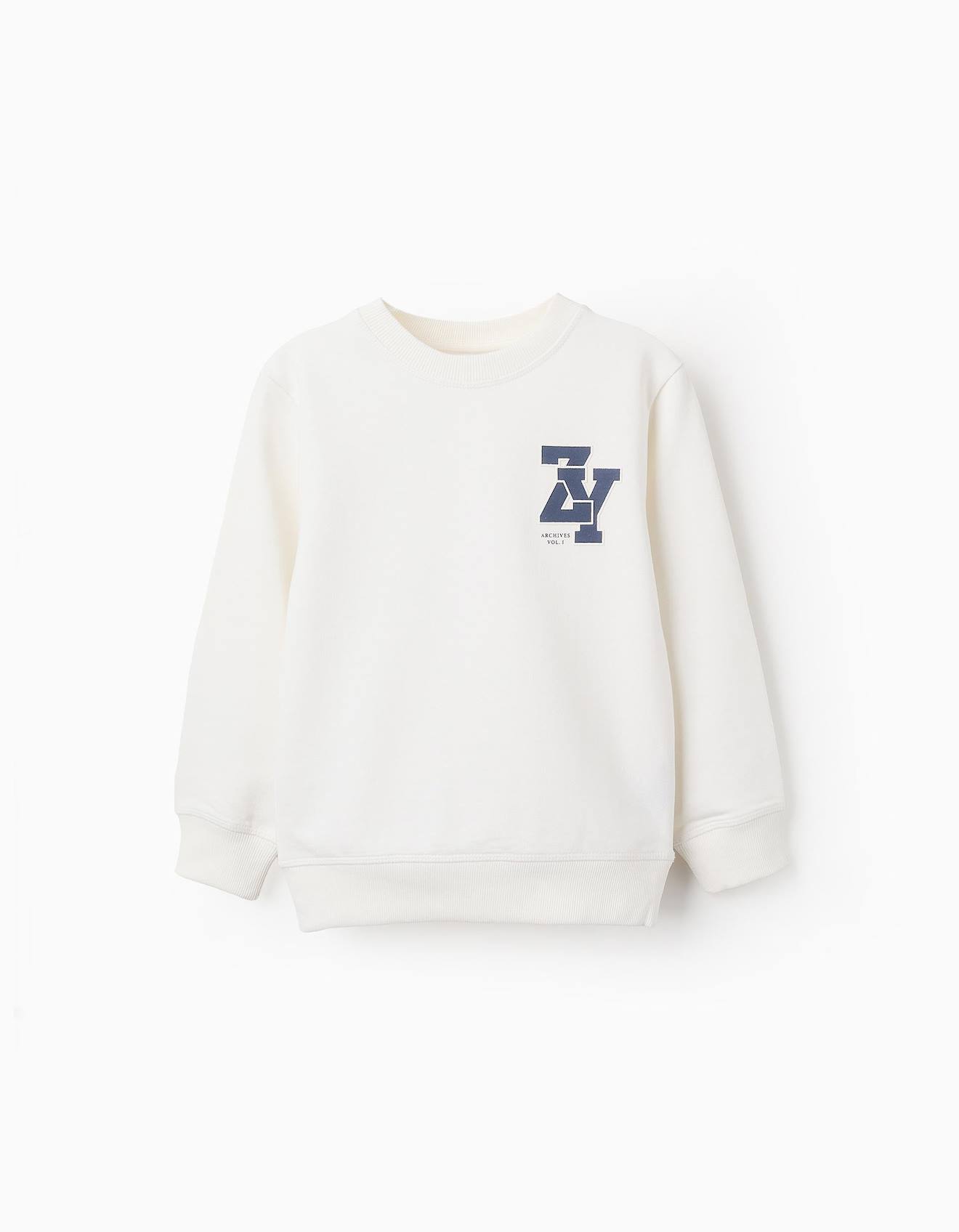 Sweat Avec Imprimé En Relief Blanc