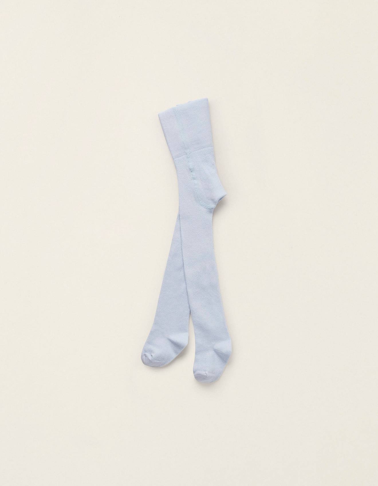 Collant En Coton Bleu Clair