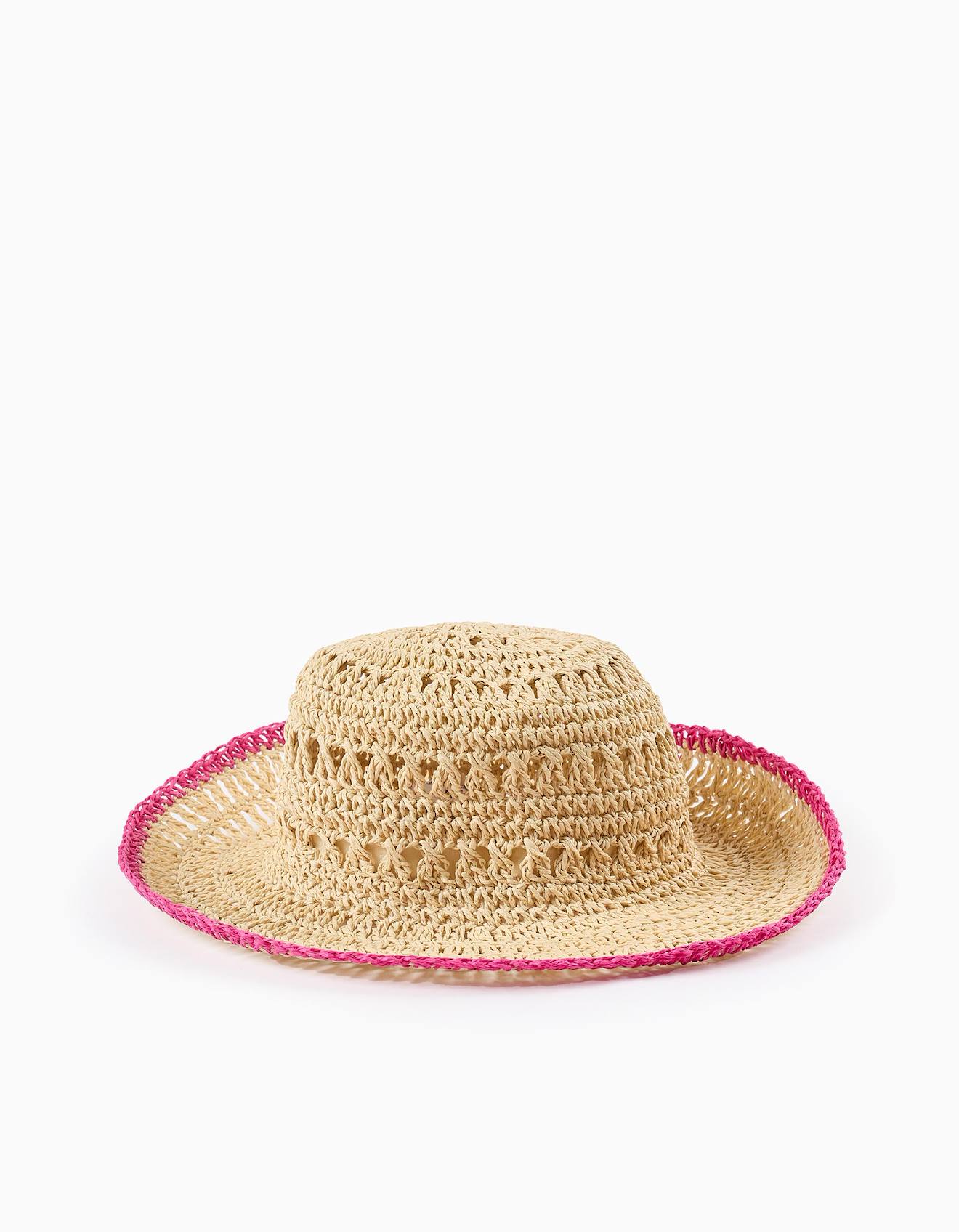 Chapeau De Paille Avec Contour Beige