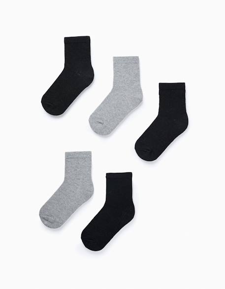 Garçon-Pack 5 paires de chaussettes unies