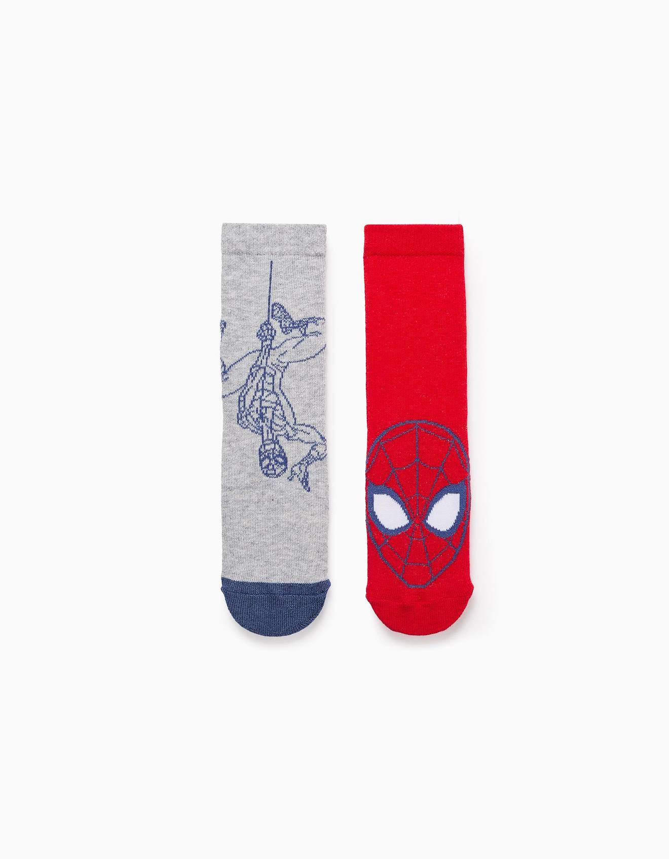 Pack 2 Paires De Chaussettes Antidérapantes Spiderman Multicolore