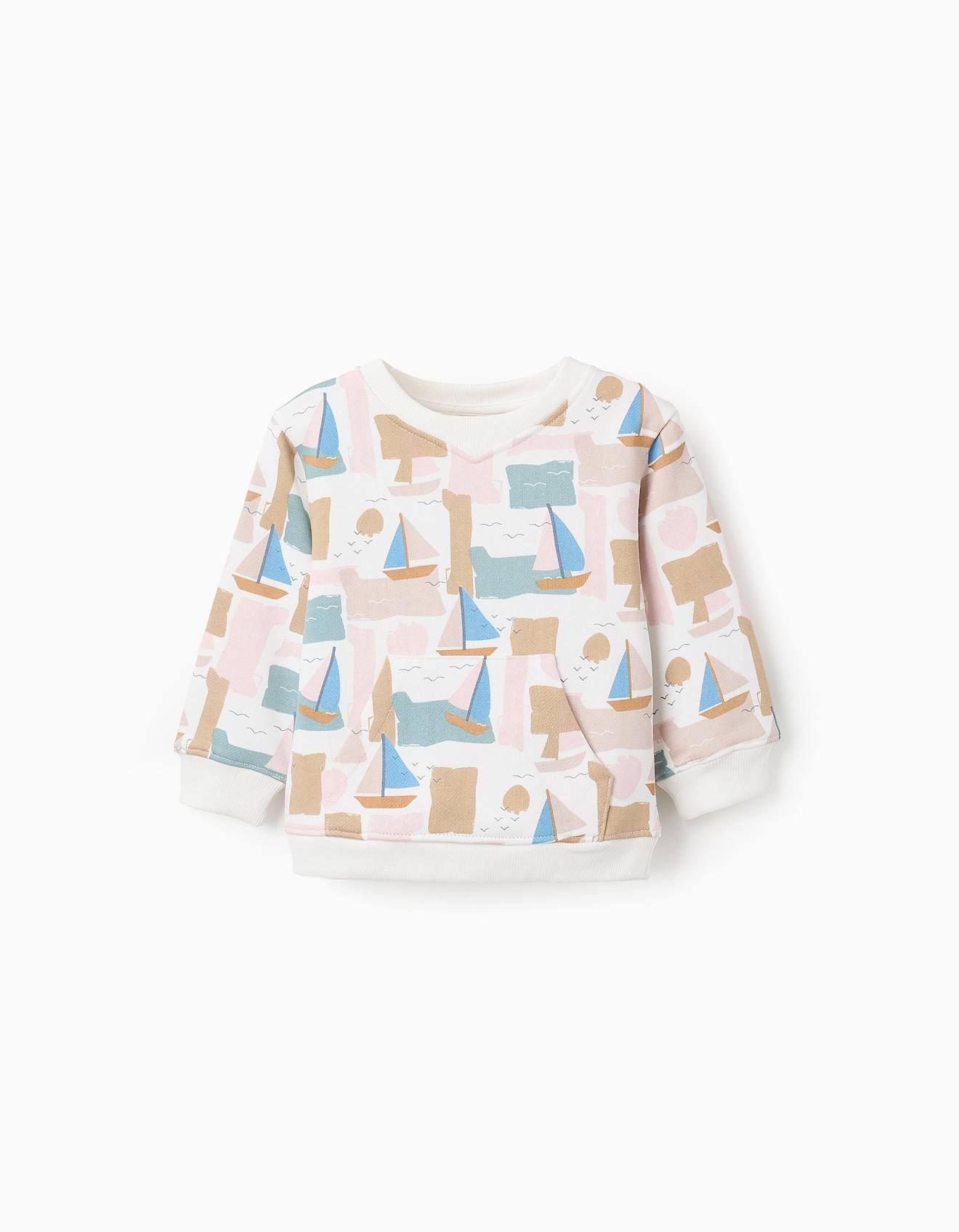 Sweat En Coton À Motif Blanc