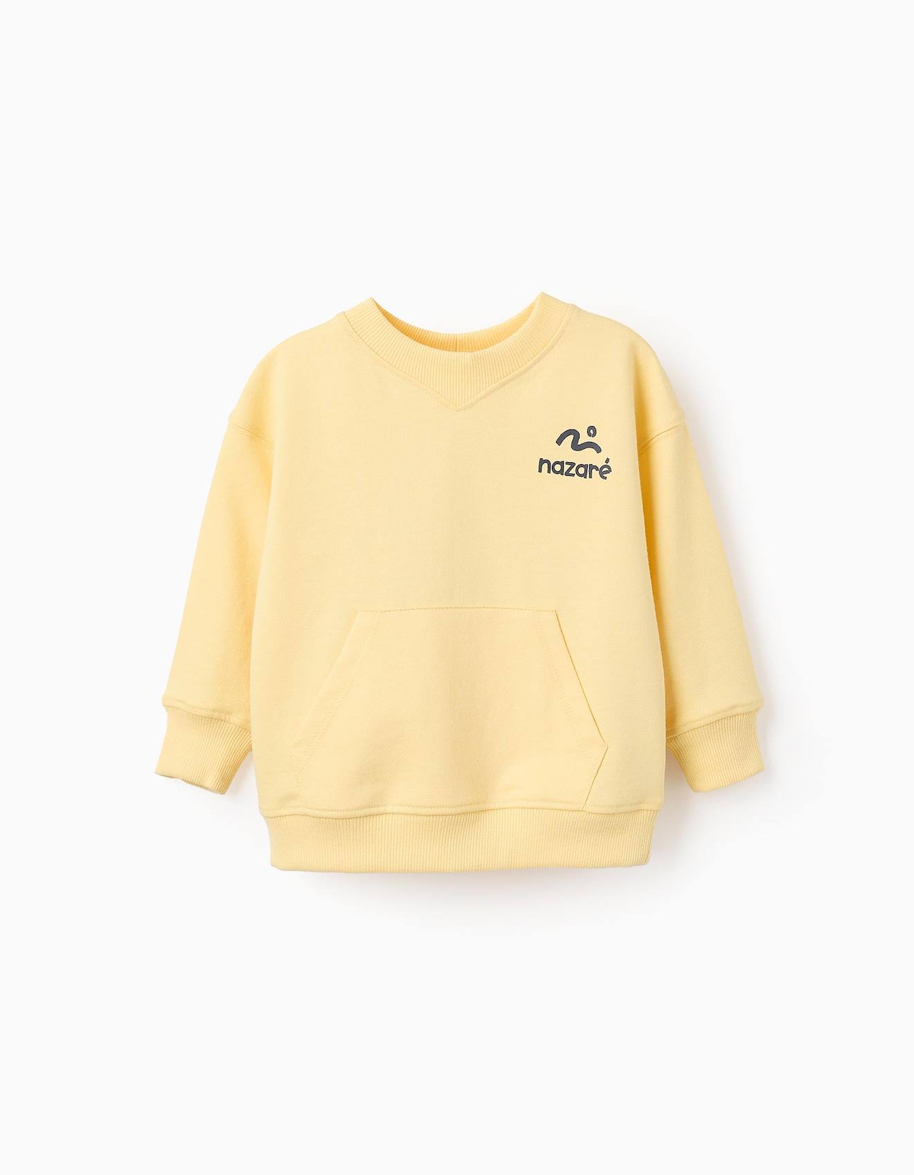 Sweat Avec Poche Kangourou Jaune Clair