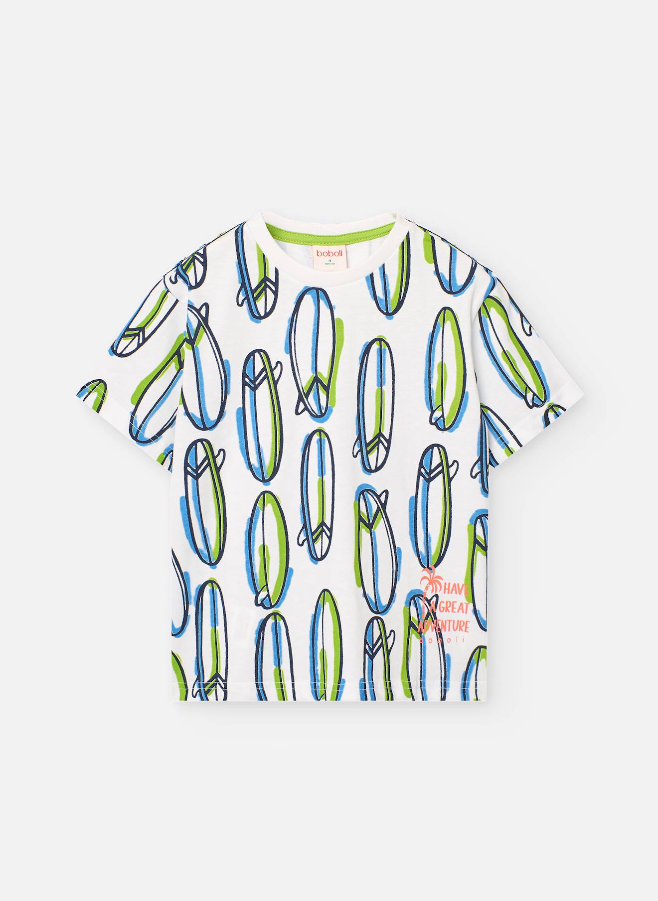 T-shirt À Manches Courtes Avec Col Rond Blanc