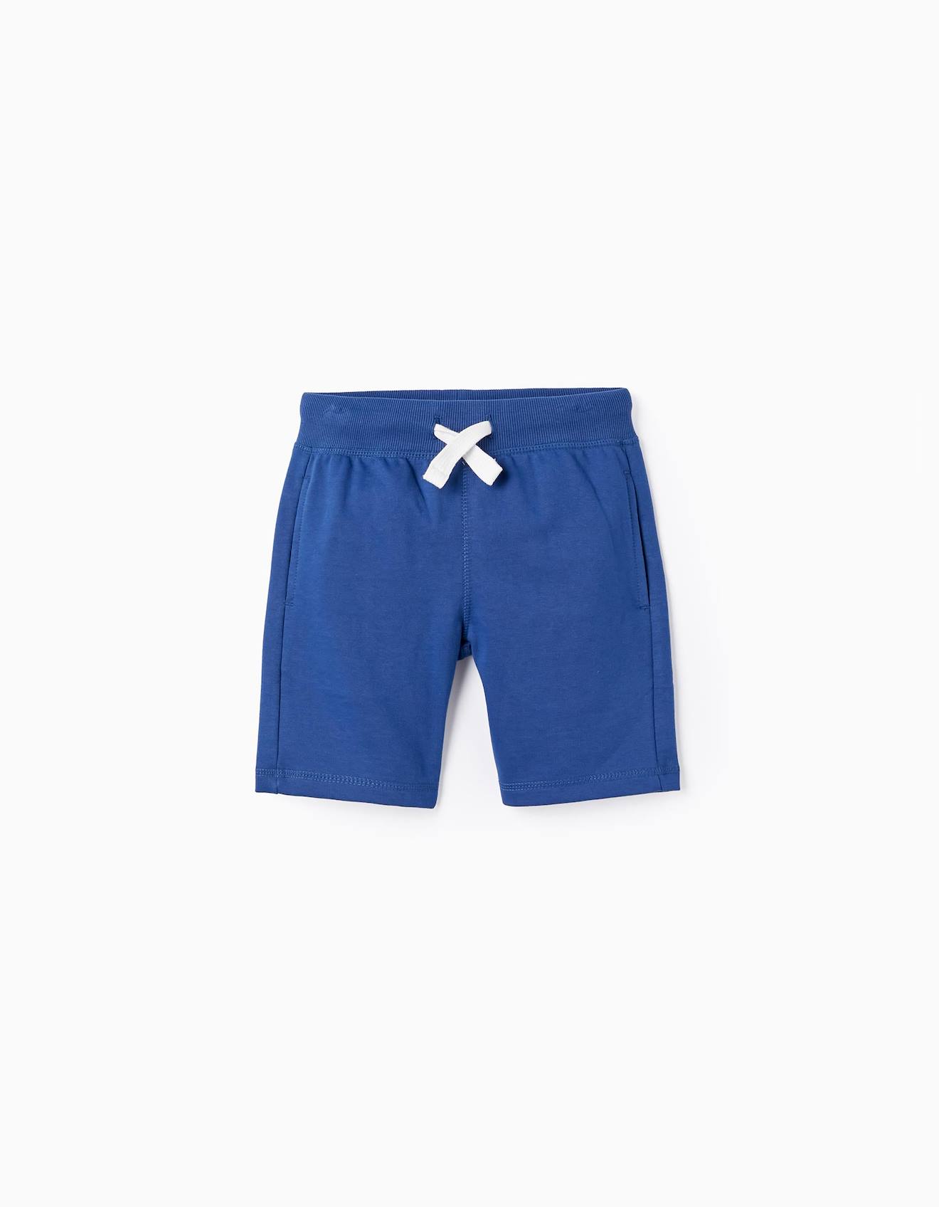 Short En Coton Bleu Foncé