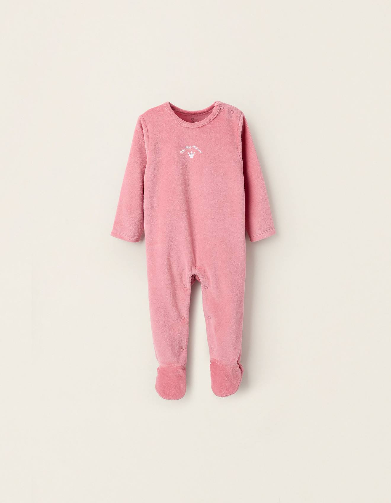 Grenouillère En Velours Rose