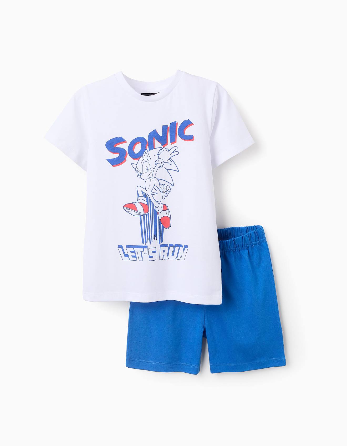 Pyjama Court En Coton Sonic Blanc