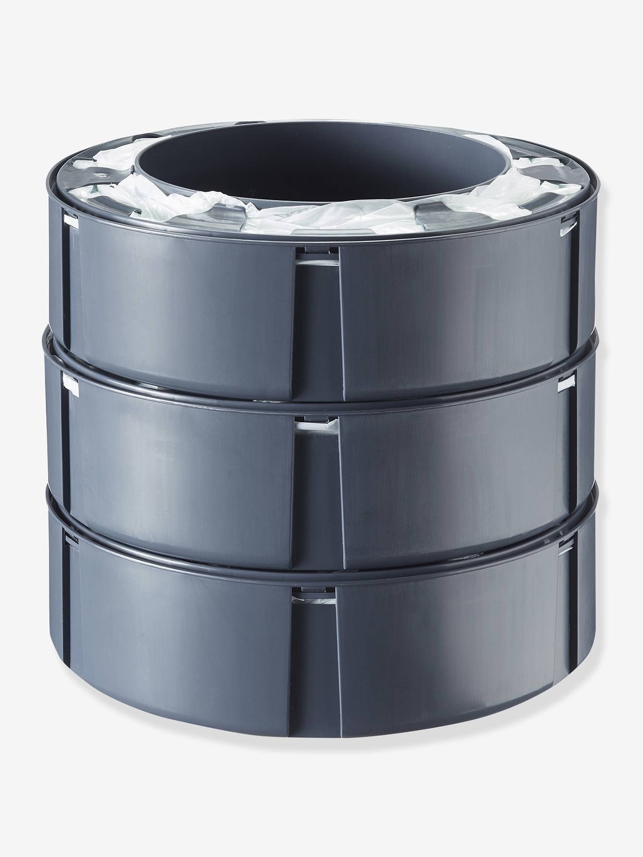 Lot de 3 recharges pour poubelle à couches Simplee Tommee tippee SANGENIC en plastique recyclé blanc