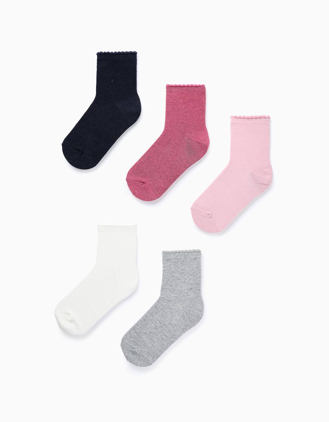Pack 5 Paires De Chaussettes Côtelées Multicolore
