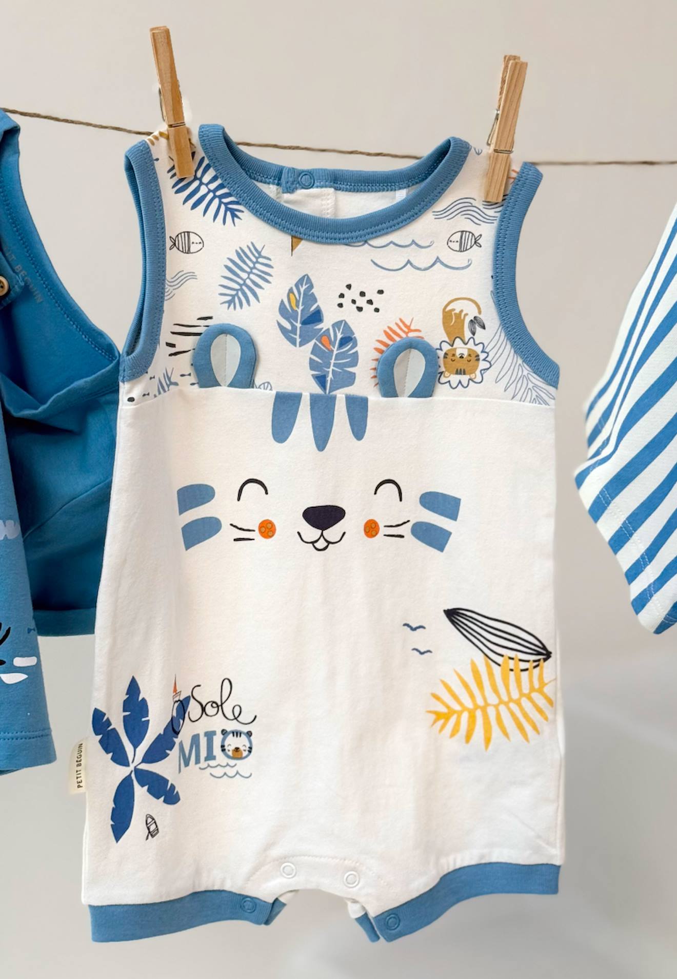 Barboteuse Bébé Biscarosse Ecru