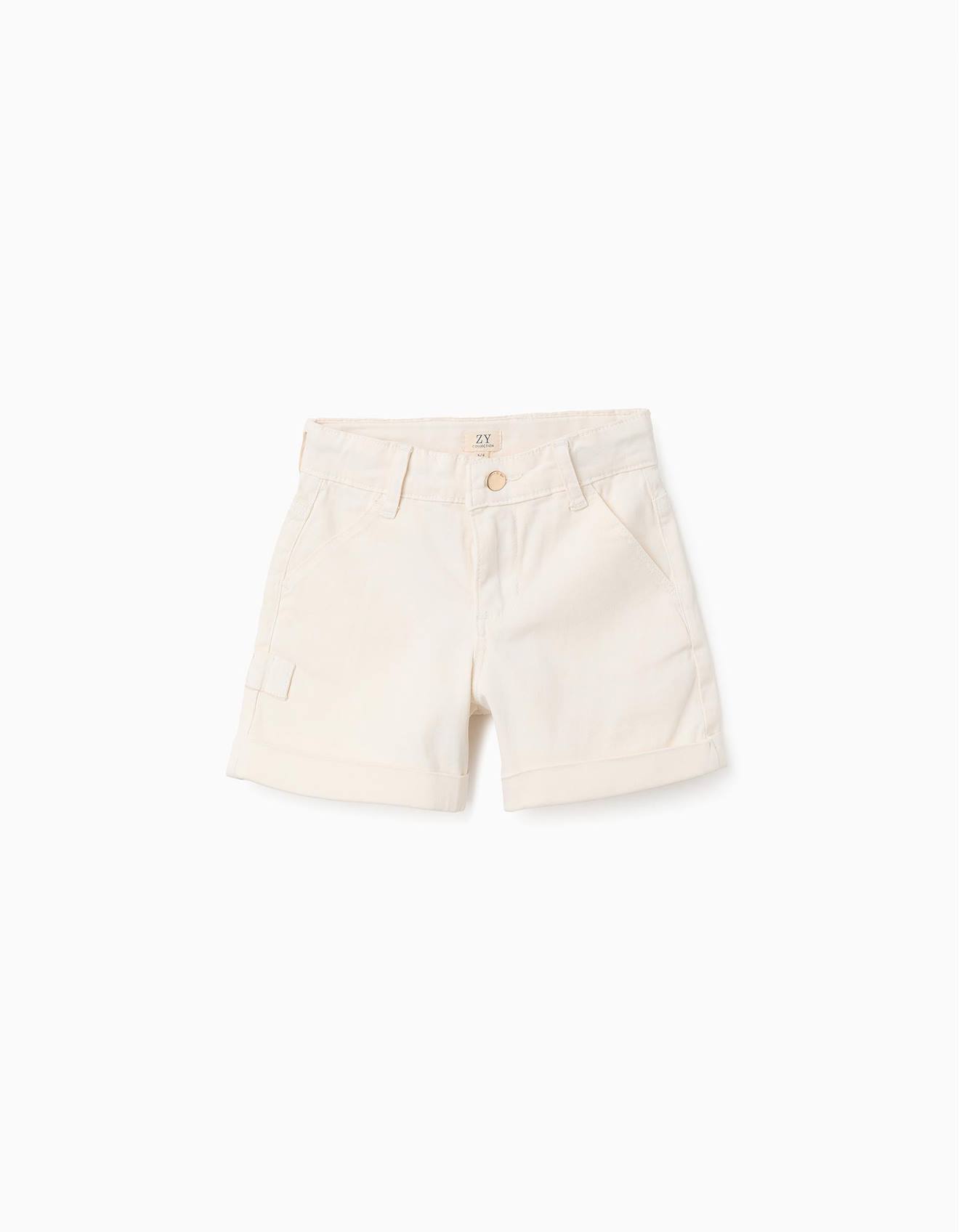 Short En Sergé Blanc