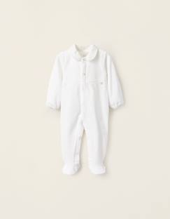 Grenouillère en velours texturé  - vertbaudet enfant