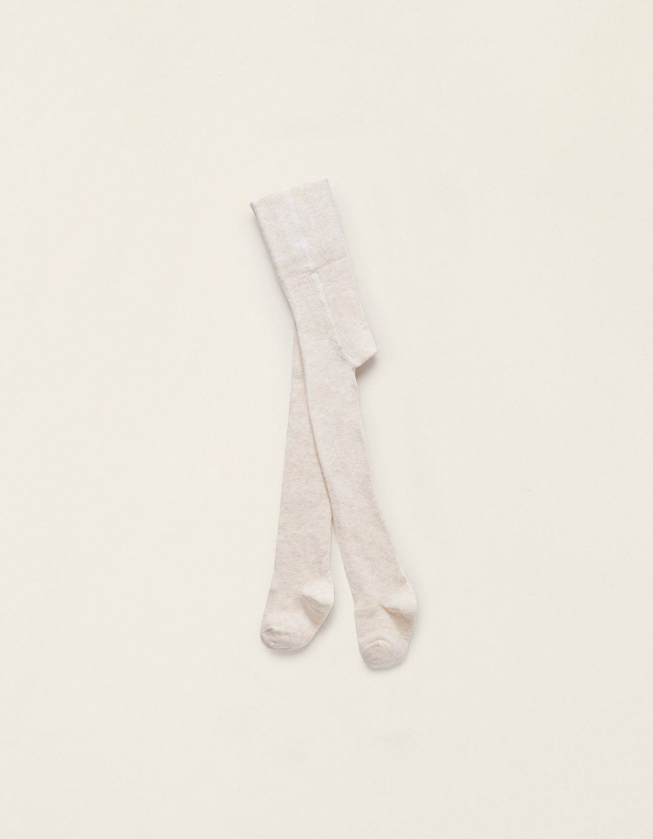 Collant En Coton Beige Clair