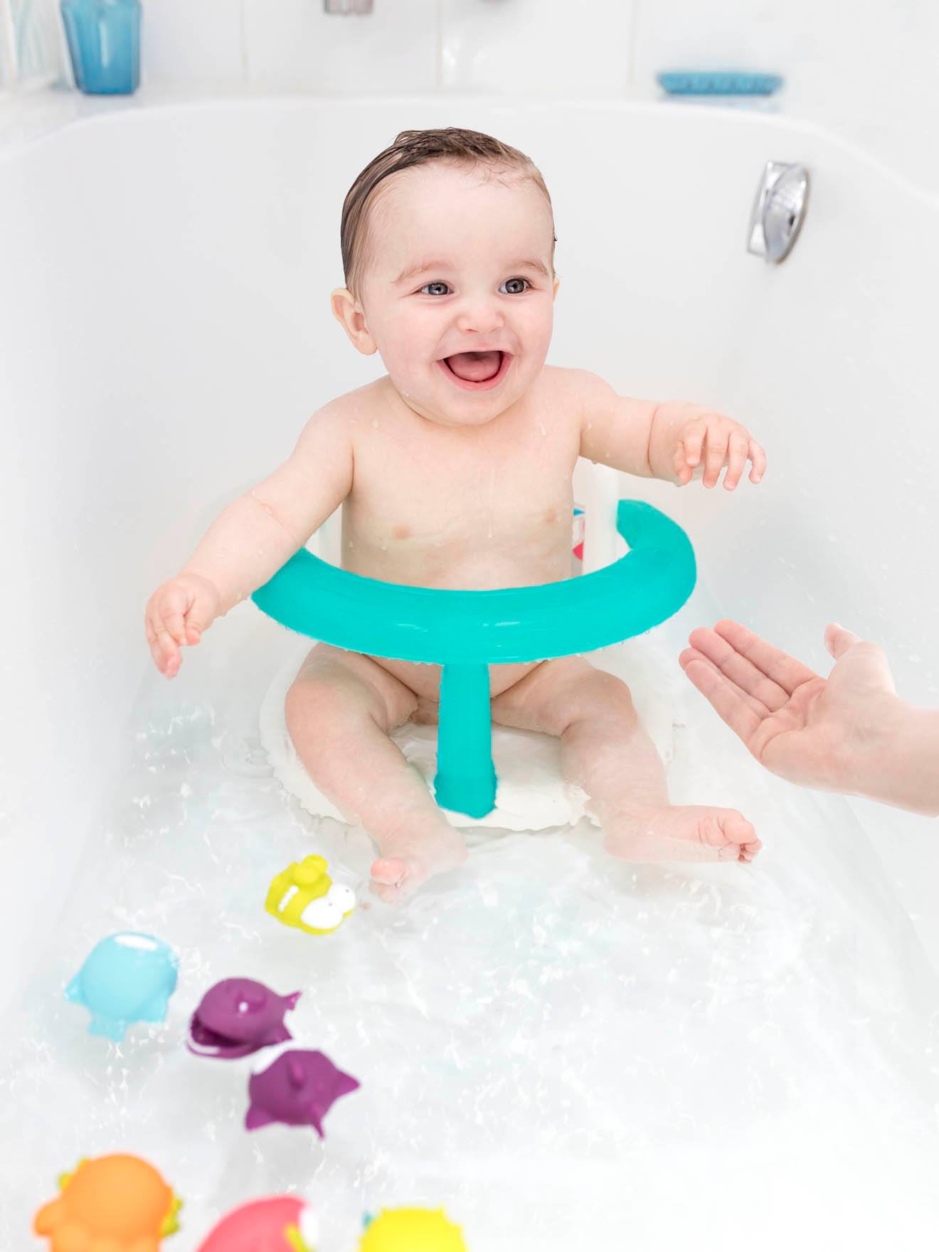 Fauteuil De Bain Pliable Badabulle Raton Blanc Bleu Badabulle